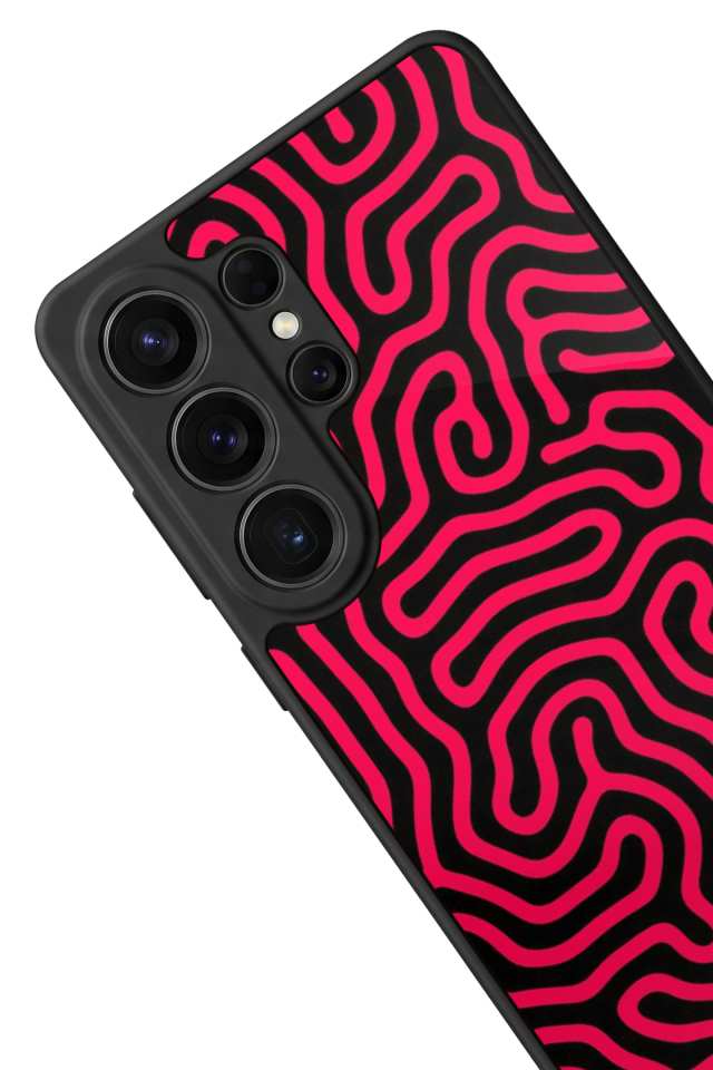 Samsung Galaxy S26 Ultra Uyumlu Çizgi Sanatı Tasarımlı Glossy Premium Kılıf