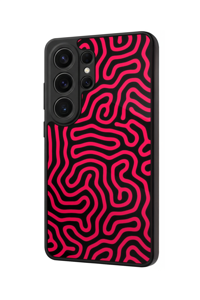 Samsung Galaxy S26 Ultra Uyumlu Çizgi Sanatı Tasarımlı Glossy Premium Kılıf