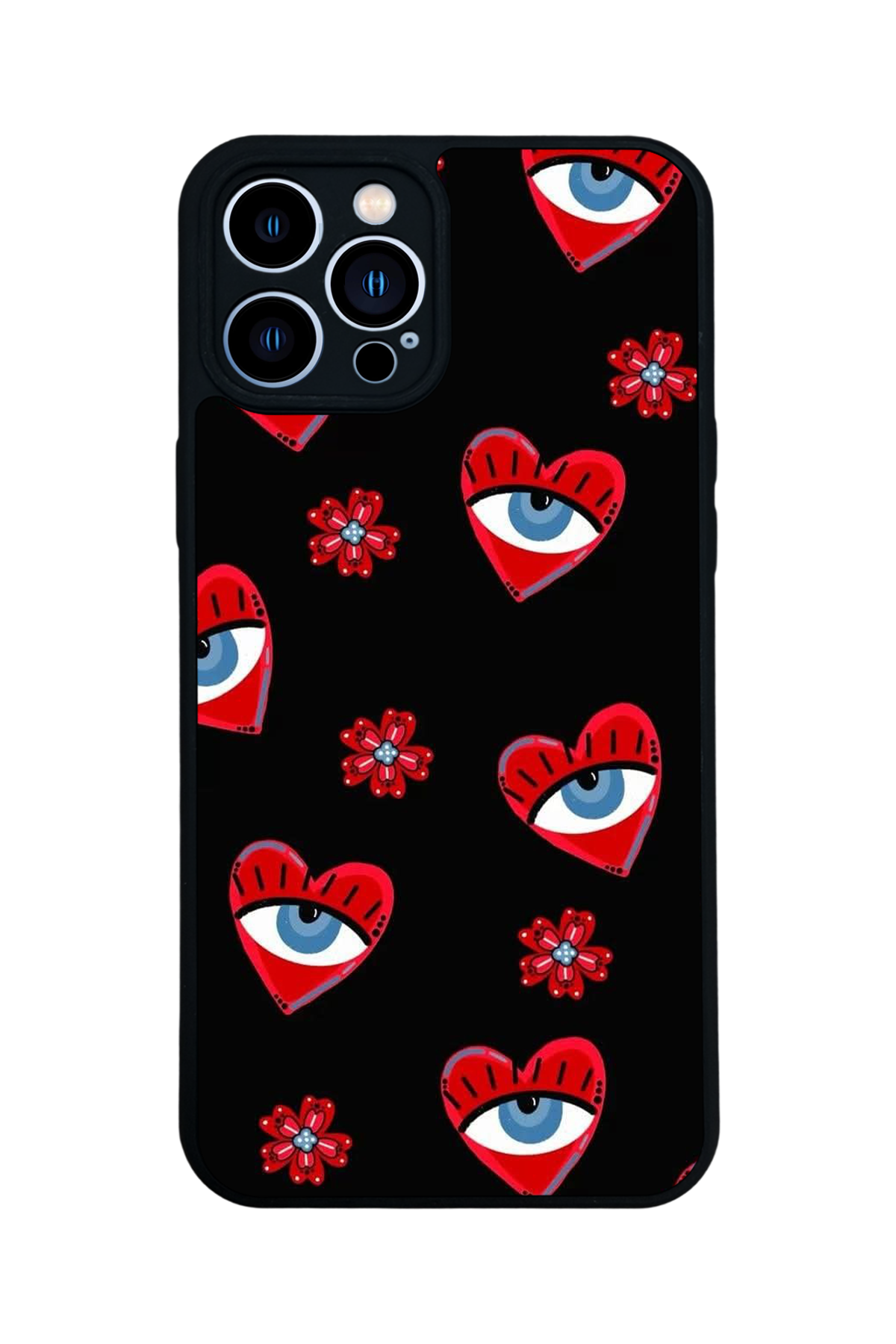 iPhone 12 Pro Max Uyumlu Göz Tasarımlı Glossy Premium Kılıf