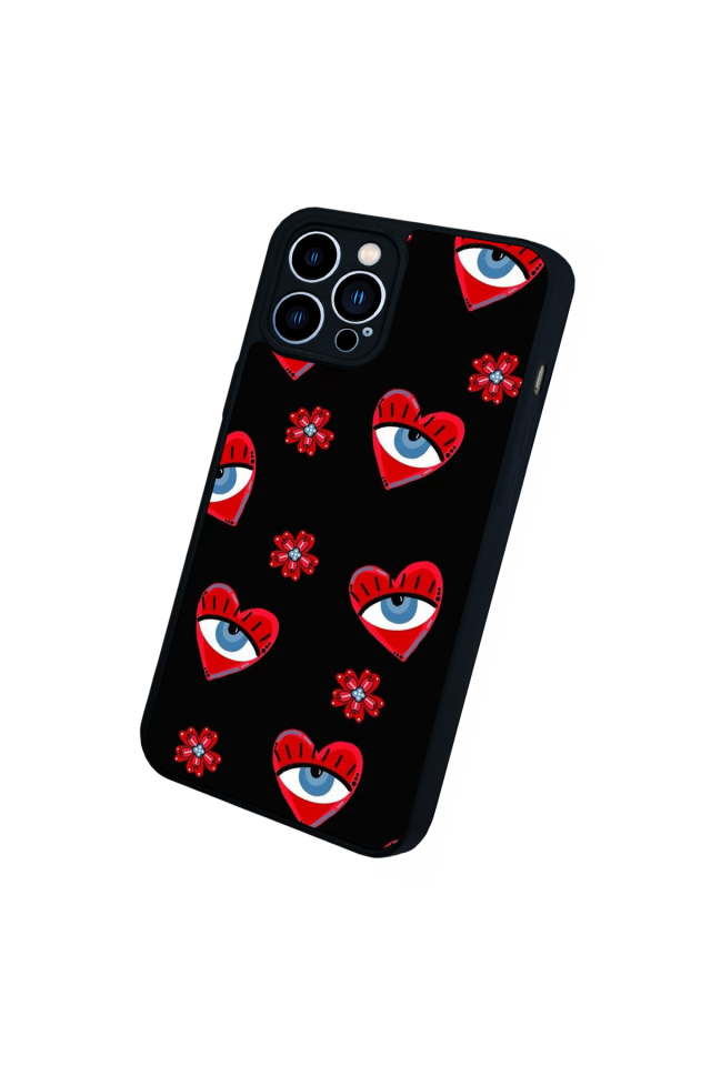 iPhone 12 Pro Max Uyumlu Göz Tasarımlı Glossy Premium Kılıf