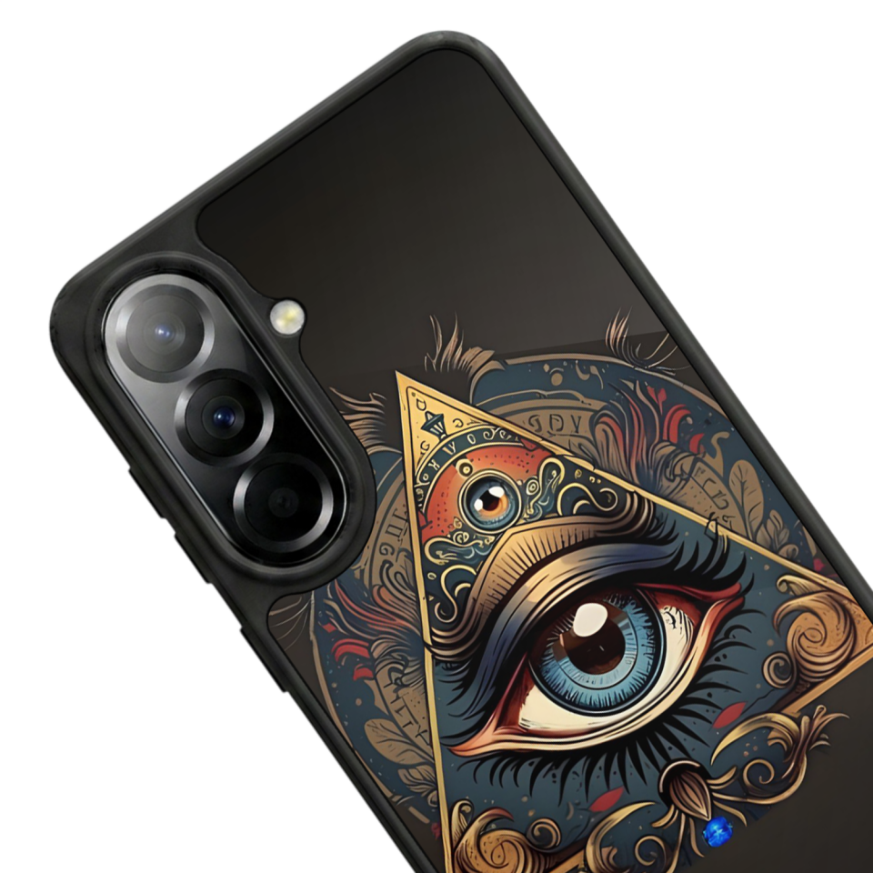 Samsung Galaxy A57 Uyumlu Göz Tasarımlı Glossy Premium Kılıf