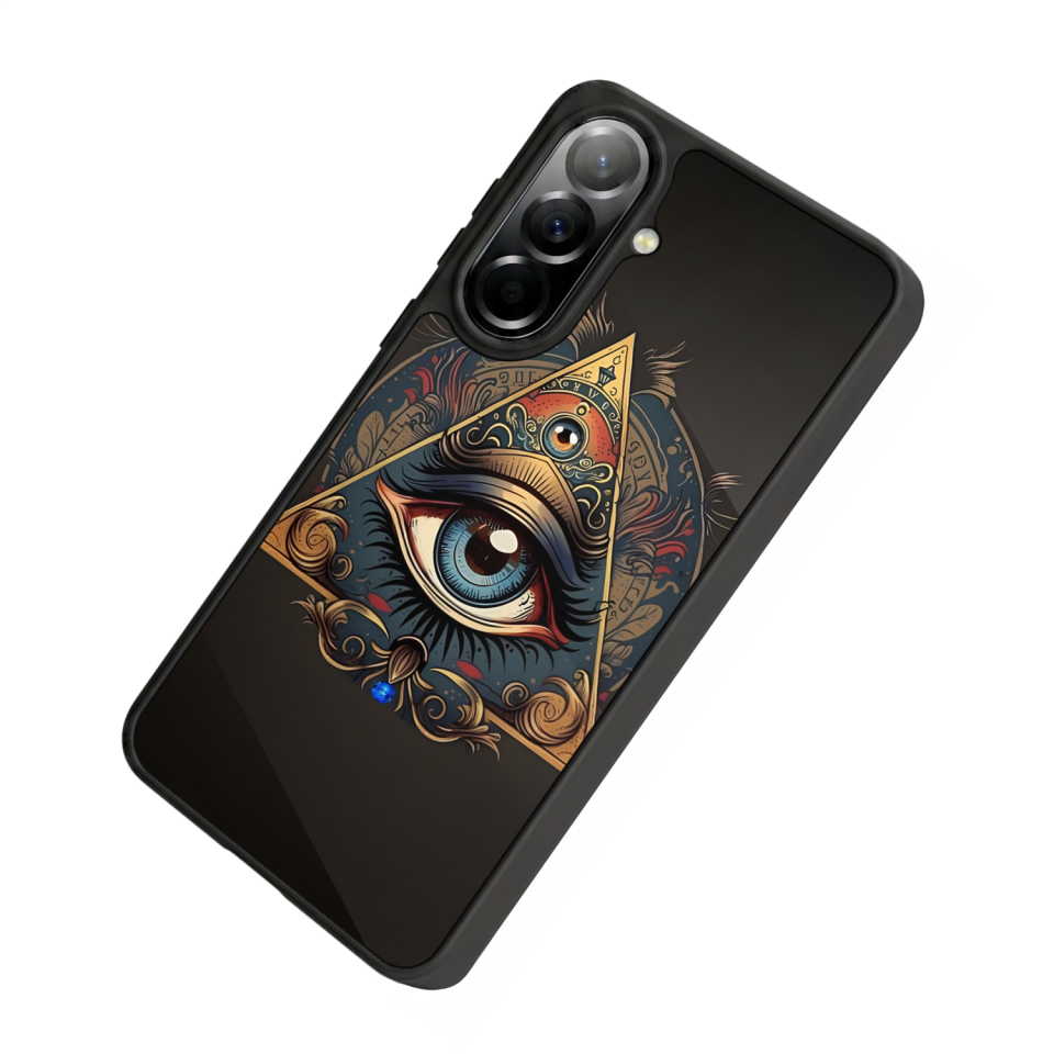 Samsung Galaxy A57 Uyumlu Göz Tasarımlı Glossy Premium Kılıf