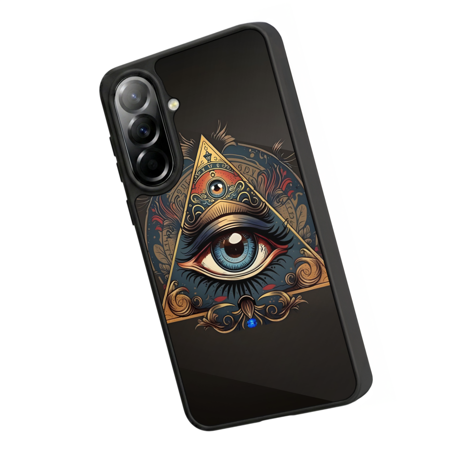 Samsung Galaxy A57 Uyumlu Göz Tasarımlı Glossy Premium Kılıf