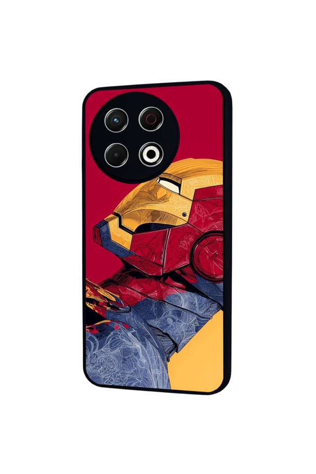 Tecno Spark 30 Pro Uyumlu  Iron Man ( Demir Adam ) Tasarımlı Glossy Premium Kılıf