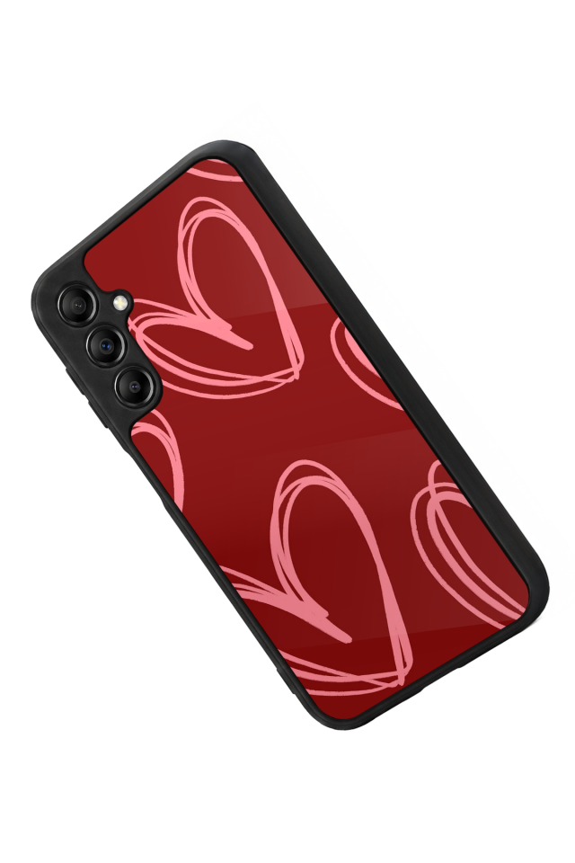 Samsung Galaxy A14 Uyumlu Kalp Love Tasarımlı Glossy Premium Kılıf