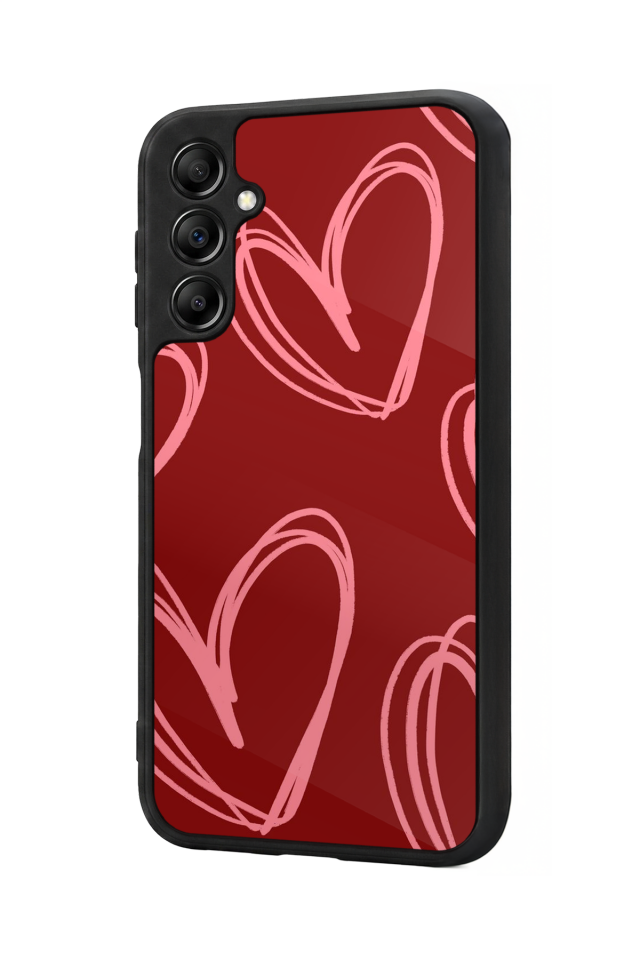 Samsung Galaxy A14 Uyumlu Kalp Love Tasarımlı Glossy Premium Kılıf