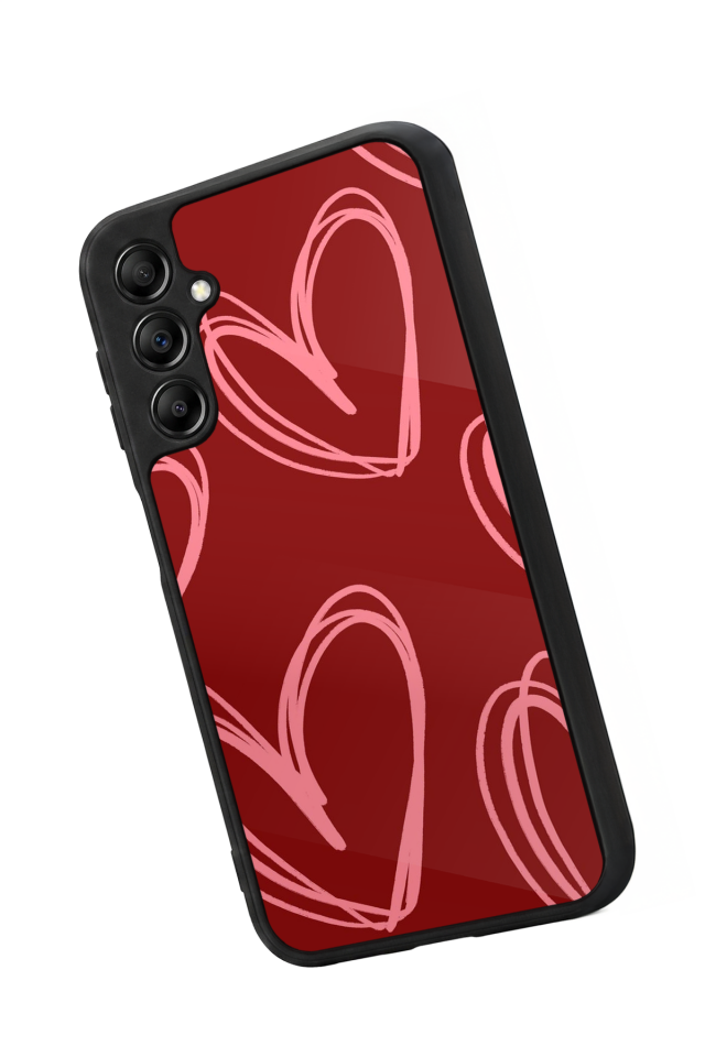 Samsung Galaxy A14 Uyumlu Kalp Love Tasarımlı Glossy Premium Kılıf