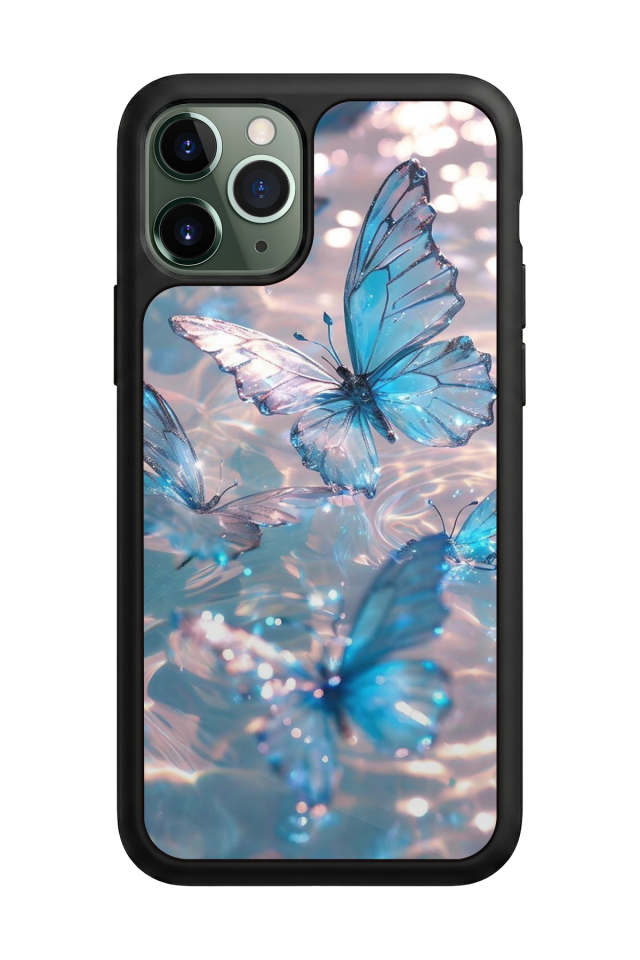 iPhone 11 Pro Max Uyumlu Kelebek Tasarımlı Glossy Premium Kılıf
