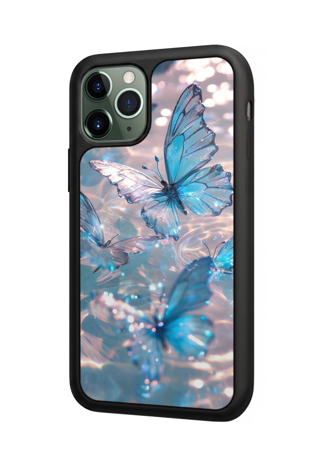 iPhone 11 Pro Max Uyumlu Kelebek Tasarımlı Glossy Premium Kılıf
