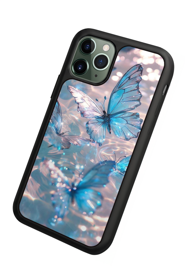 iPhone 11 Pro Max Uyumlu Kelebek Tasarımlı Glossy Premium Kılıf