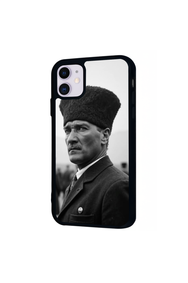 iPhone 11 Uyumlu Mustafa Kemal Ataturk Tasarımlı Glossy Premium Kılıf