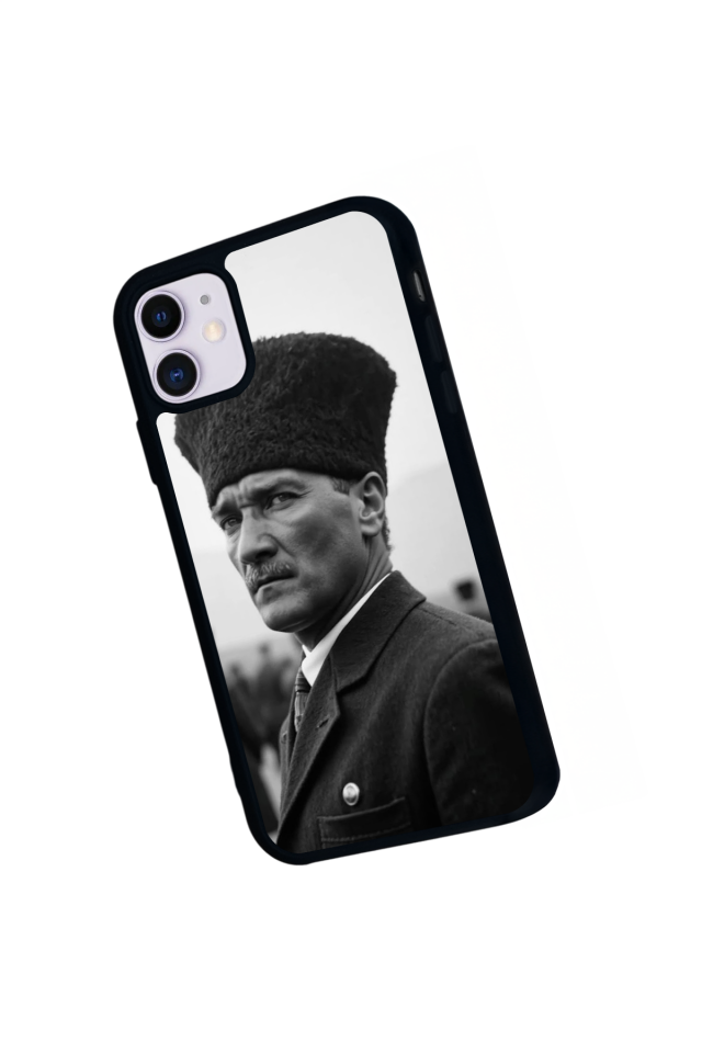iPhone 11 Uyumlu Mustafa Kemal Ataturk Tasarımlı Glossy Premium Kılıf