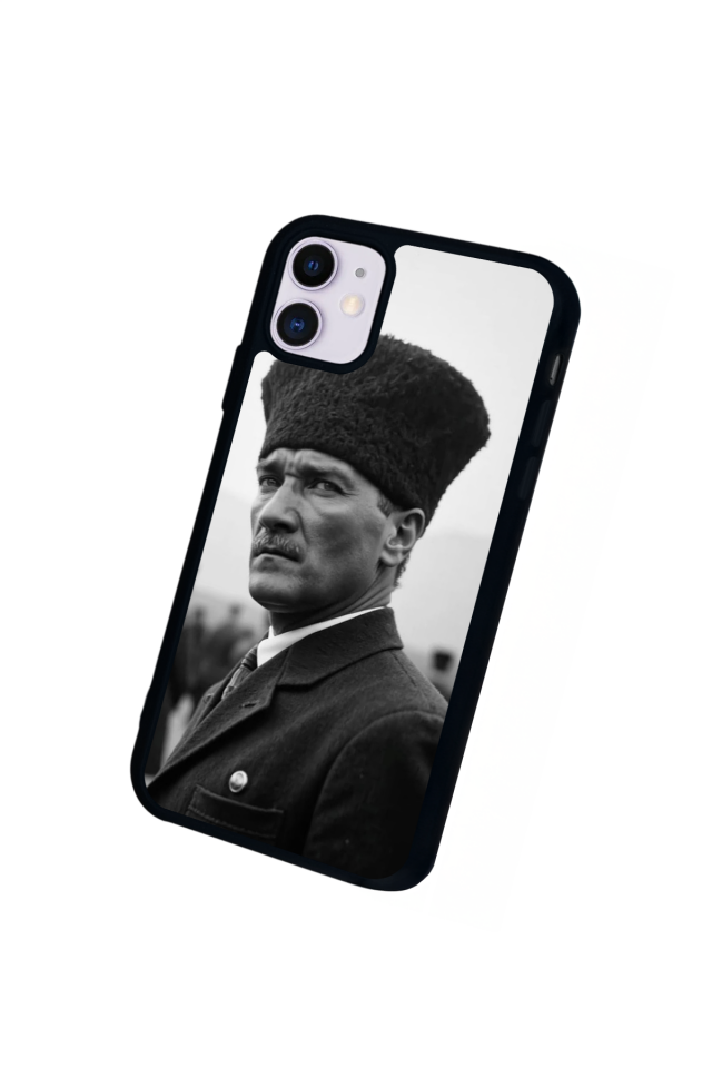 iPhone 11 Uyumlu Mustafa Kemal Ataturk Tasarımlı Glossy Premium Kılıf