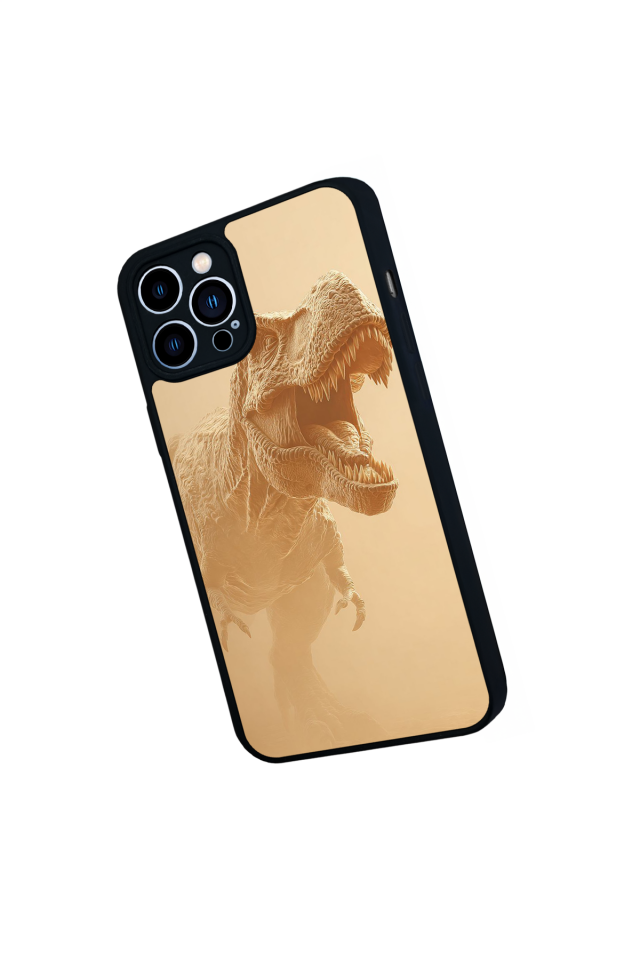 iPhone 12 Pro Max Uyumlu Dinazor Tasarımlı Glossy Premium Kılıf