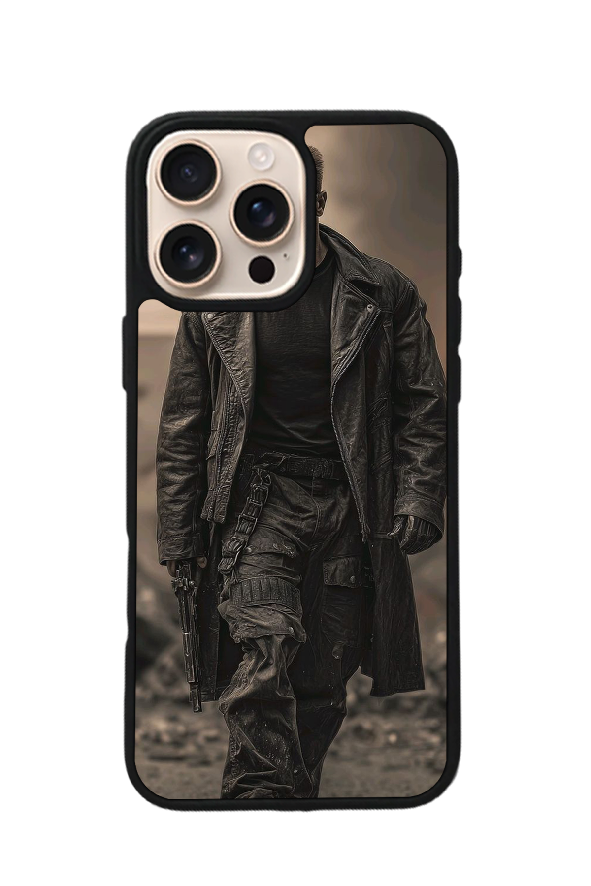 iPhone 15 Pro Uyumlu Terminator Tasarımlı Glossy Premium Kılıf