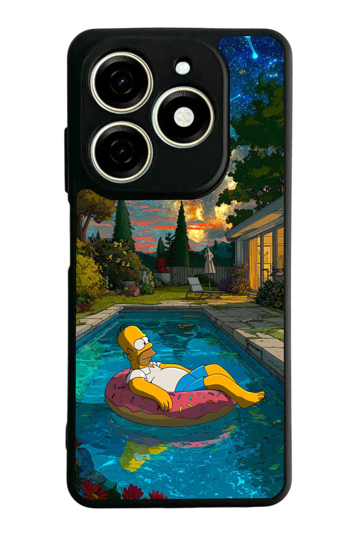 Tecno Spark 20/20C Uyumlu The Simpsons Tasarımlı Glossy Premium Kılıf