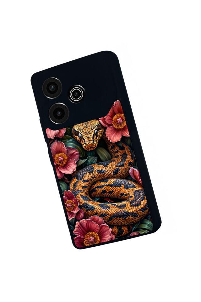 Tecno Pova 6 Uyumlu Yılan Tasarımlı Glossy Premium Kılıf