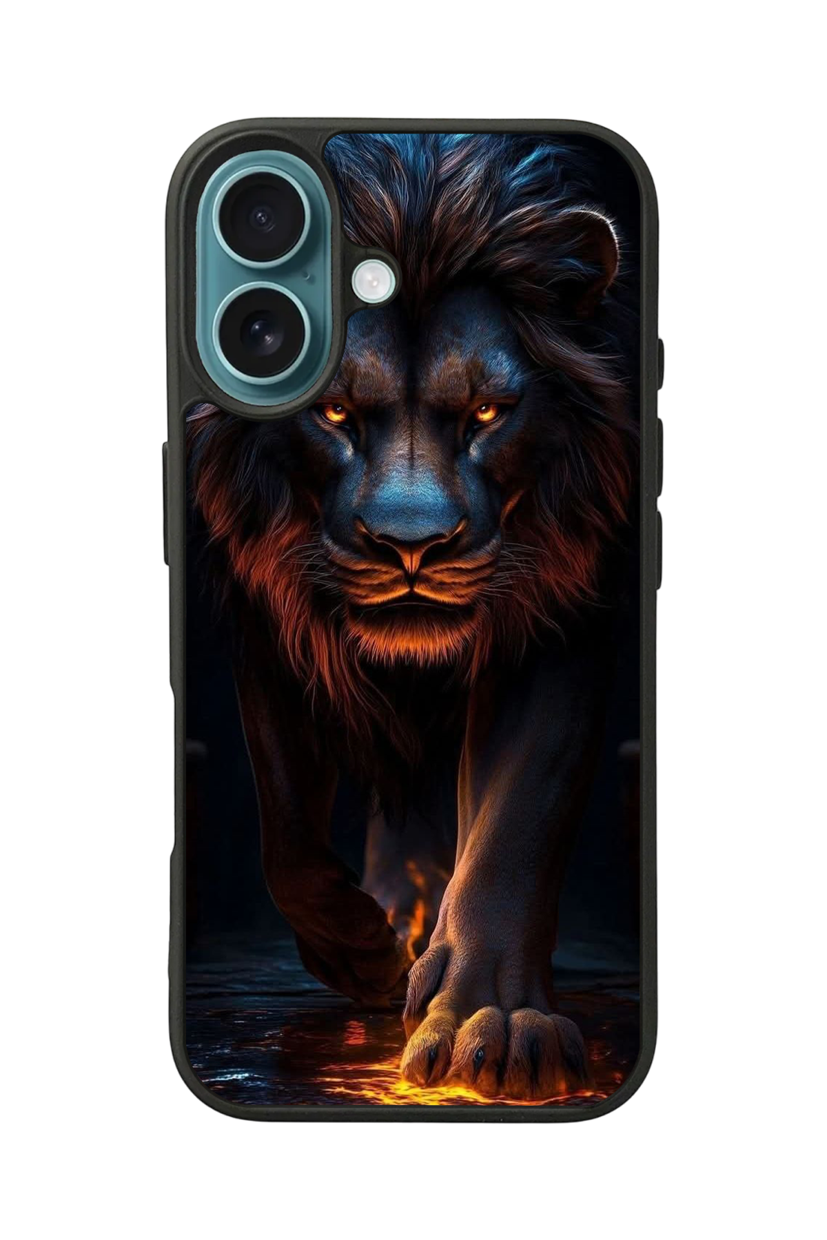 iPhone 16 Plus Uyumlu Aslan Tasarımlı Glossy Premium Kılıf