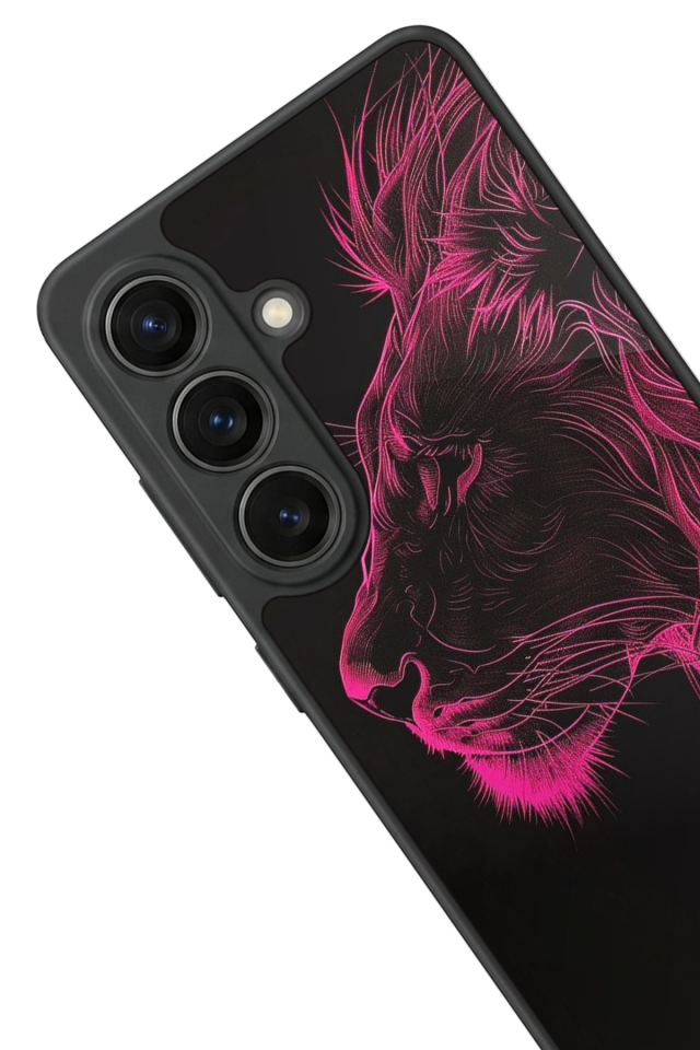 Samsung Galaxy S26 Uyumlu Aslan Tasarımlı Glossy Premium Kılıf