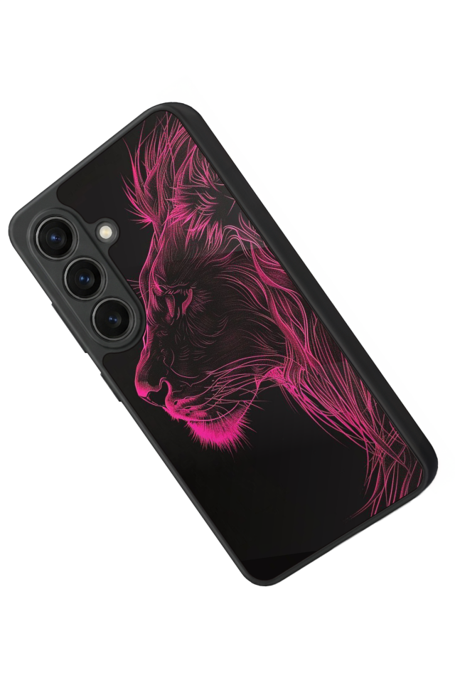 Samsung Galaxy S26 Uyumlu Aslan Tasarımlı Glossy Premium Kılıf