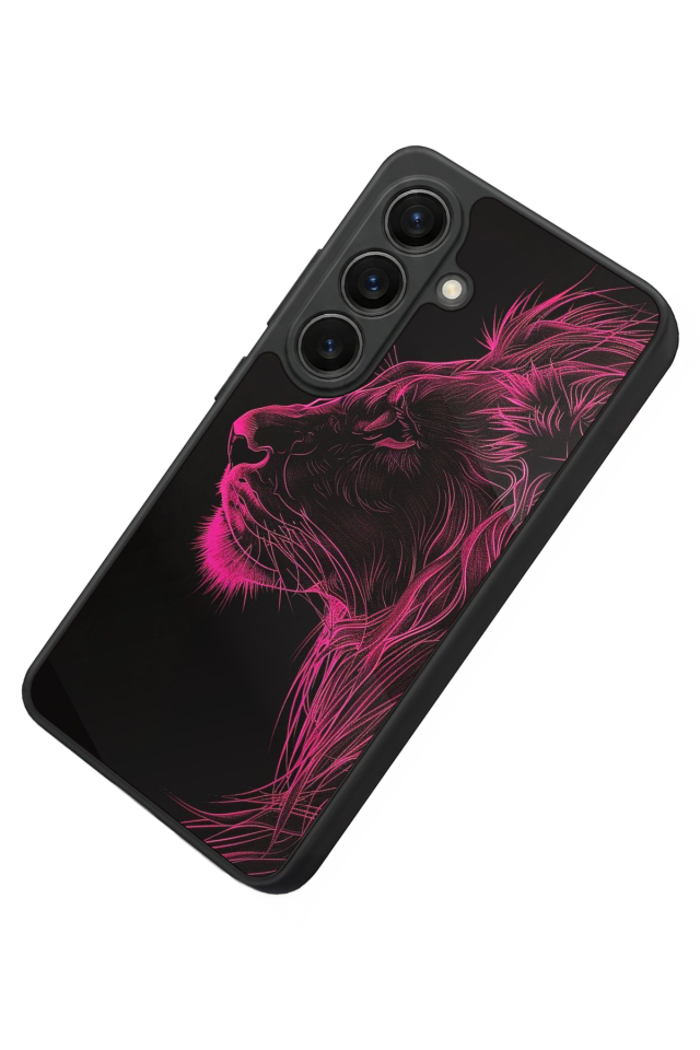 Samsung Galaxy S26 Uyumlu Aslan Tasarımlı Glossy Premium Kılıf