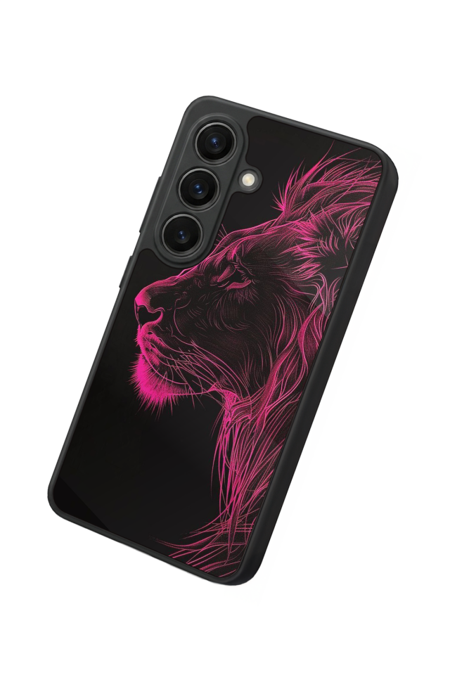 Samsung Galaxy S26 Uyumlu Aslan Tasarımlı Glossy Premium Kılıf