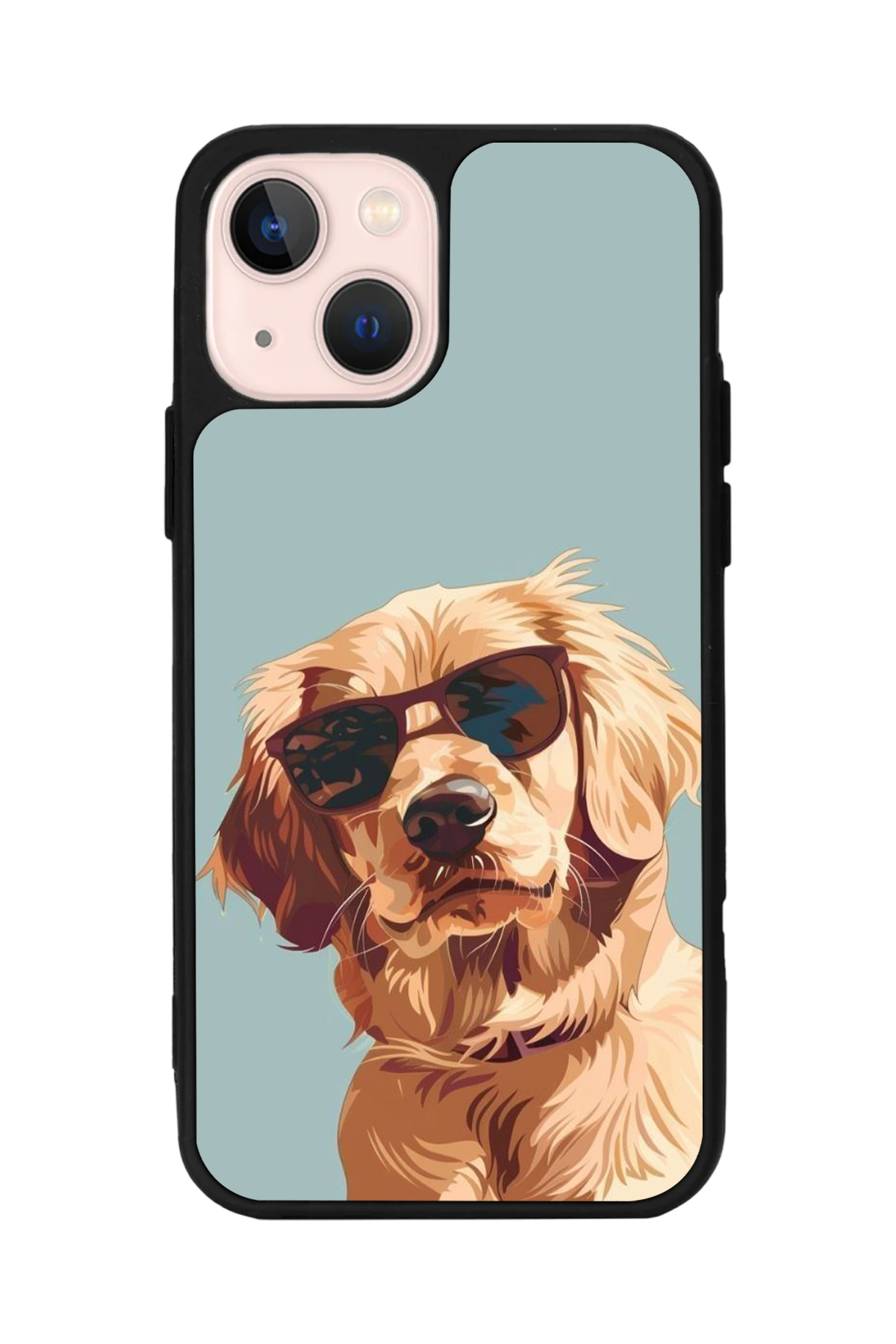 iPhone 14 Plus Uyumlu Golden Kopek Tasarımlı Glossy Premium Kılıf