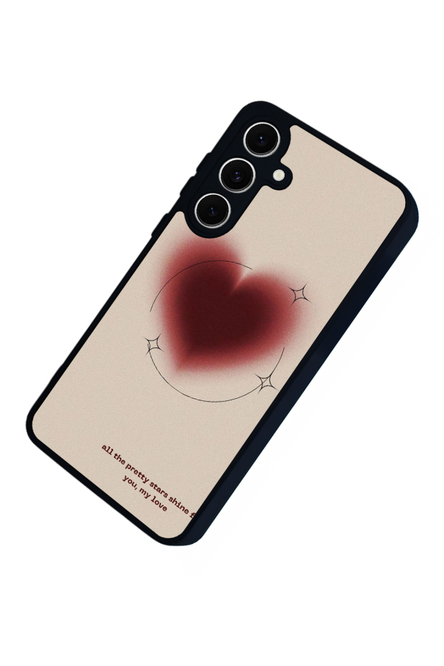 Samsung Galaxy S24 FE Uyumlu Kalp Love Tasarımlı Glossy Premium Kılıf