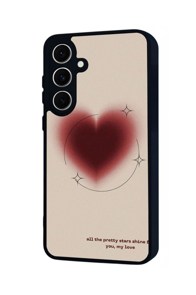Samsung Galaxy S24 FE Uyumlu Kalp Love Tasarımlı Glossy Premium Kılıf