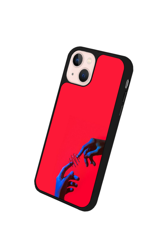 iPhone 13 Mini Uyumlu Kirmizi Tasarımlı Glossy Premium Kılıf