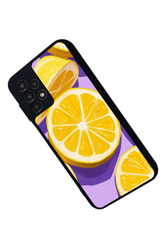 Samsung Galaxy A23 Uyumlu Limon Tasarımlı Glossy Premium Kılıf