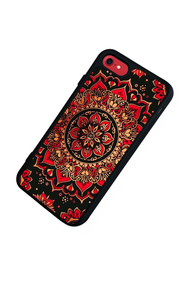iPhone 8 Uyumlu Mandala Tasarımlı Glossy Premium Kılıf