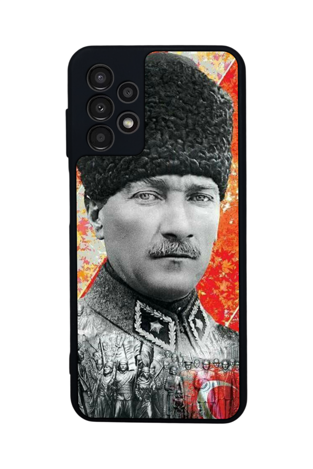 Samsung Galaxy A13 Uyumlu Mustafa Kemal Ataturk Tasarımlı Glossy Premium Kılıf