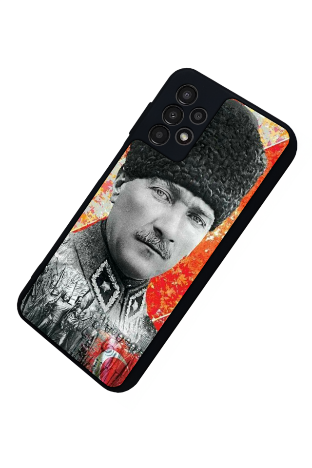 Samsung Galaxy A13 Uyumlu Mustafa Kemal Ataturk Tasarımlı Glossy Premium Kılıf