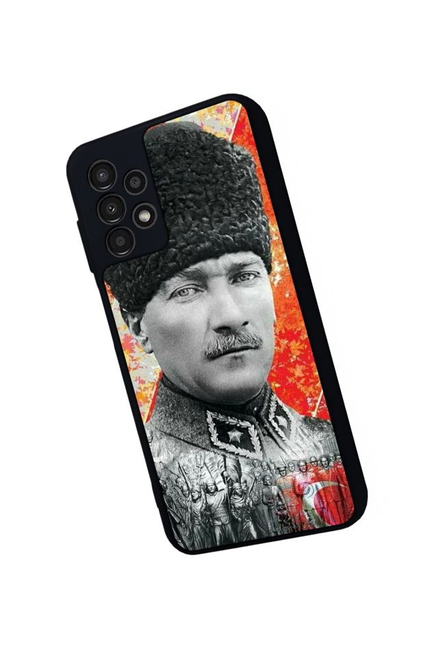 Samsung Galaxy A13 Uyumlu Mustafa Kemal Ataturk Tasarımlı Glossy Premium Kılıf