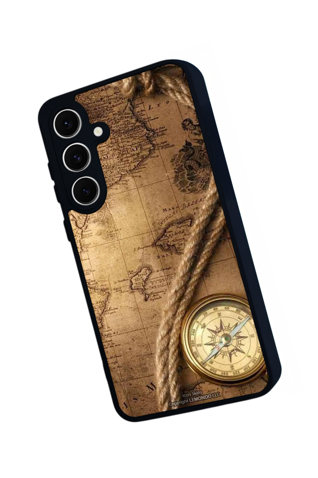 Samsung Galaxy A16 Uyumlu Pusula Tasarımlı Glossy Premium Kılıf