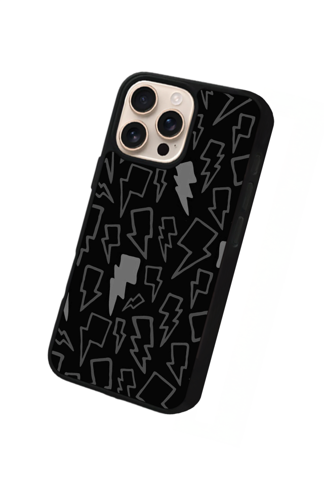 iPhone 15 Pro Uyumlu Simsek Tasarımlı Glossy Premium Kılıf