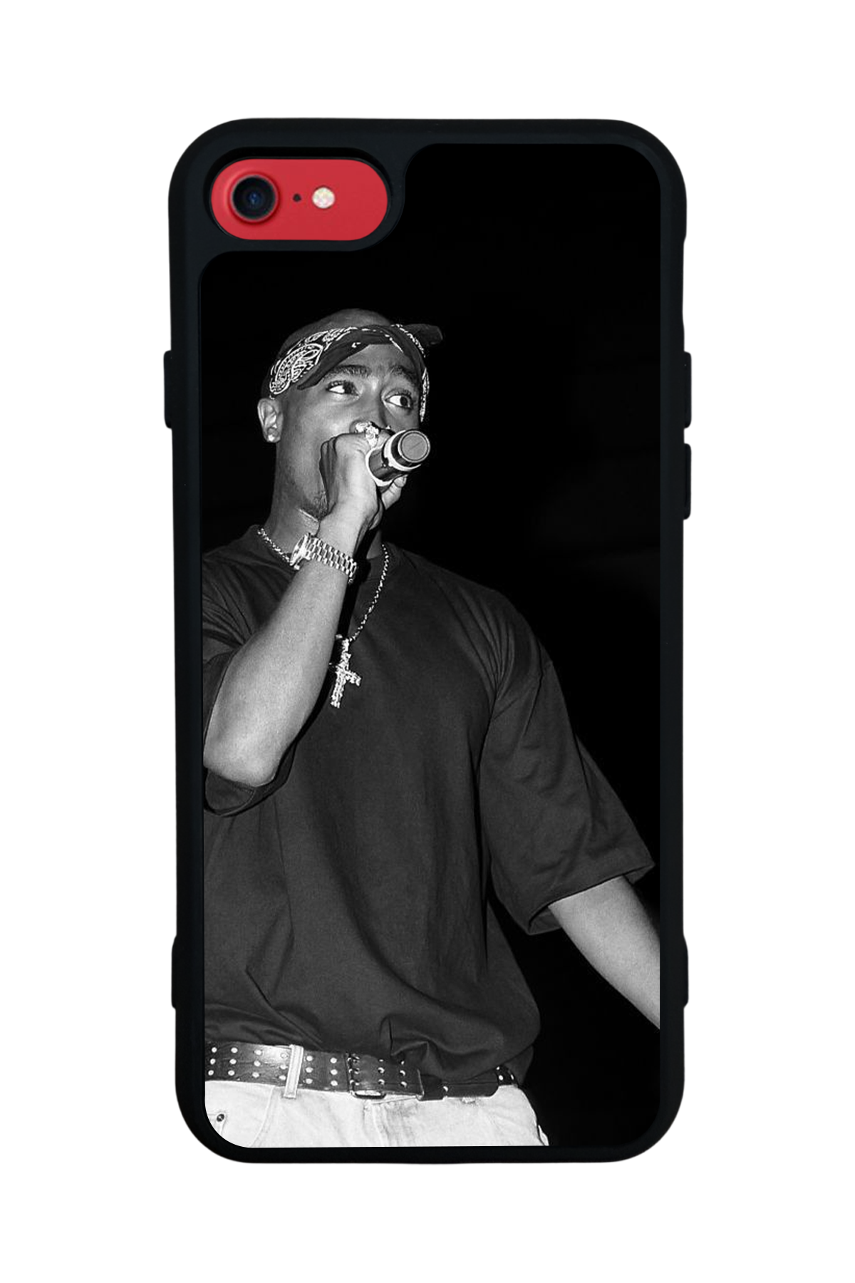 iPhone SE Uyumlu Tupac Tasarımlı Glossy Premium Kılıf
