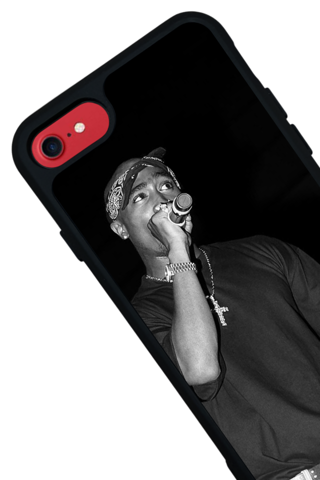 iPhone SE Uyumlu Tupac Tasarımlı Glossy Premium Kılıf