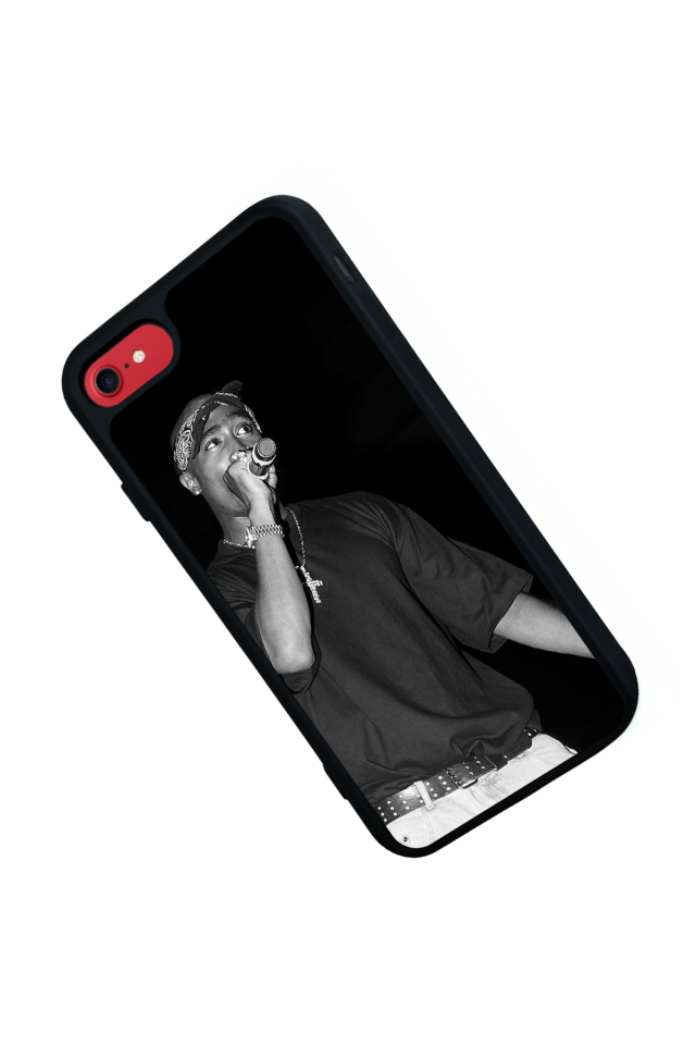 iPhone SE Uyumlu Tupac Tasarımlı Glossy Premium Kılıf