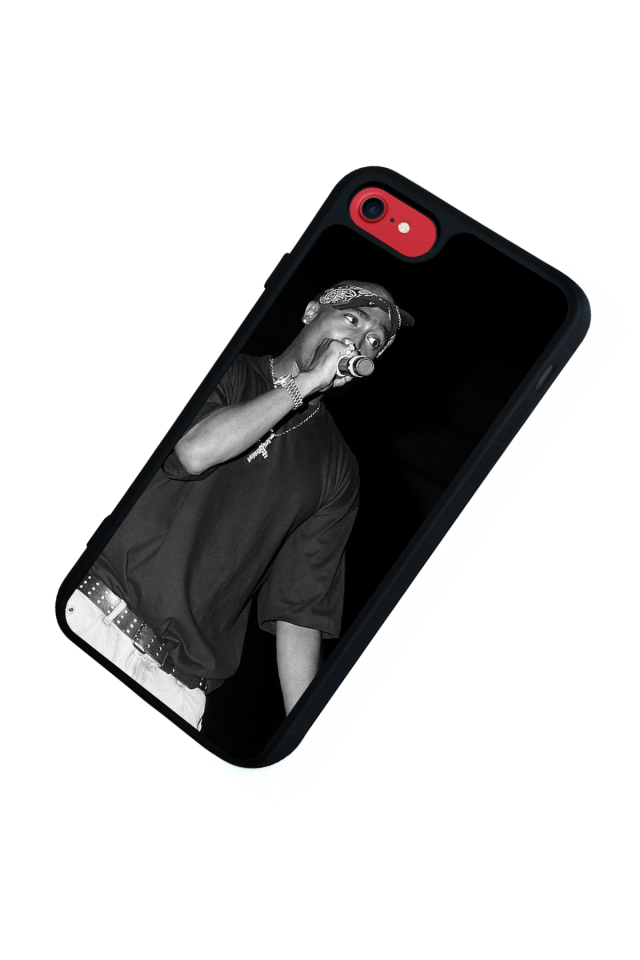 iPhone SE Uyumlu Tupac Tasarımlı Glossy Premium Kılıf