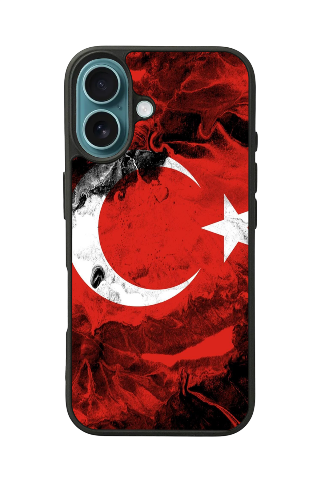 iPhone 16 Uyumlu Türk Bayragi Tasarımlı Glossy Premium Kılıf