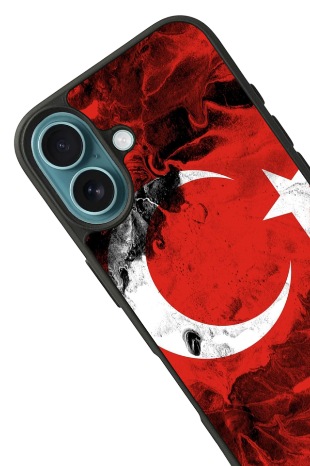 iPhone 16 Uyumlu Türk Bayragi Tasarımlı Glossy Premium Kılıf
