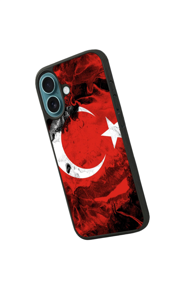 iPhone 16 Uyumlu Türk Bayragi Tasarımlı Glossy Premium Kılıf