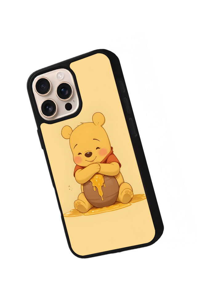 iPhone 15 Pro Max Uyumlu Winnie Tasarımlı Glossy Premium Kılıf