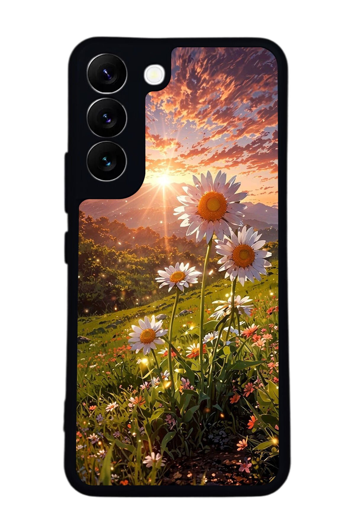 Samsung Galaxy S22 Uyumlu Cicek Tasarımlı Glossy Premium Kılıf