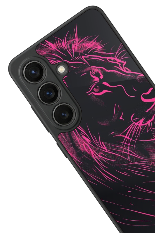 Samsung Galaxy S26 Uyumlu Aslan Tasarımlı Glossy Premium Kılıf