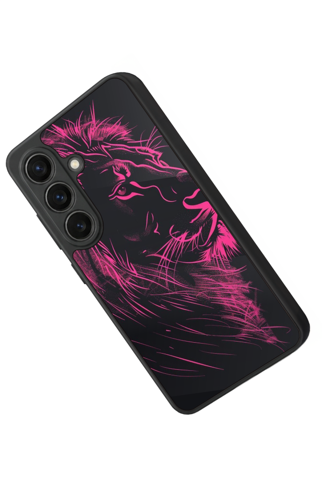 Samsung Galaxy S26 Uyumlu Aslan Tasarımlı Glossy Premium Kılıf