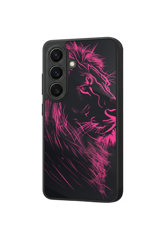 Samsung Galaxy S26 Uyumlu Aslan Tasarımlı Glossy Premium Kılıf