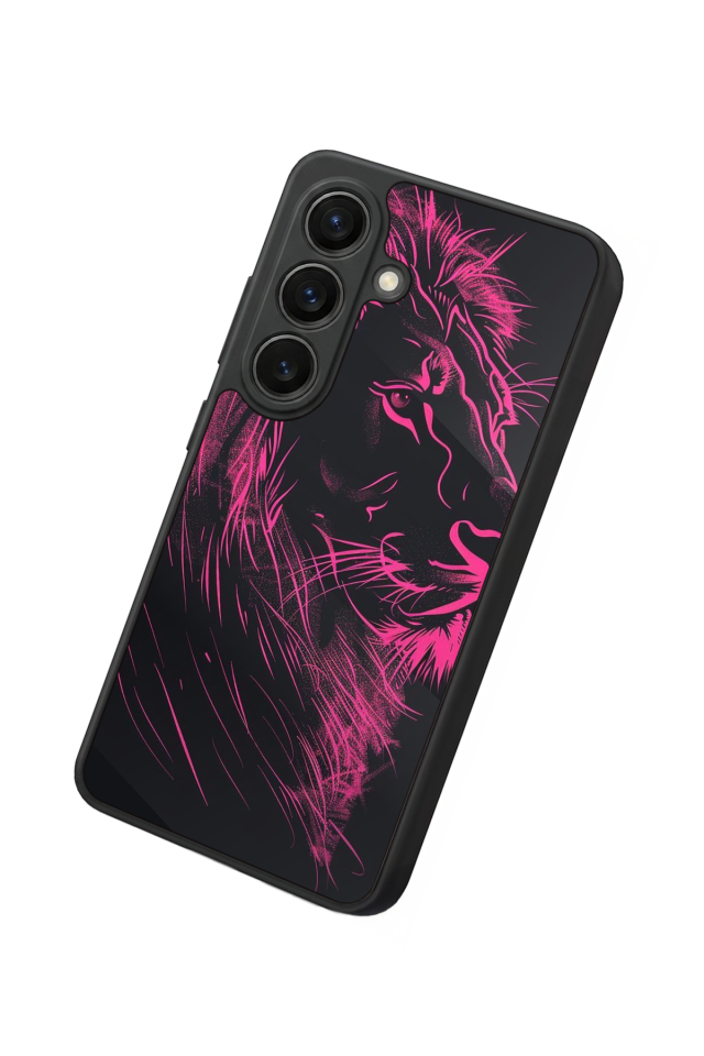 Samsung Galaxy S26 Uyumlu Aslan Tasarımlı Glossy Premium Kılıf